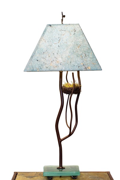Handcrafted Bliss Nest Table Lamp Glass